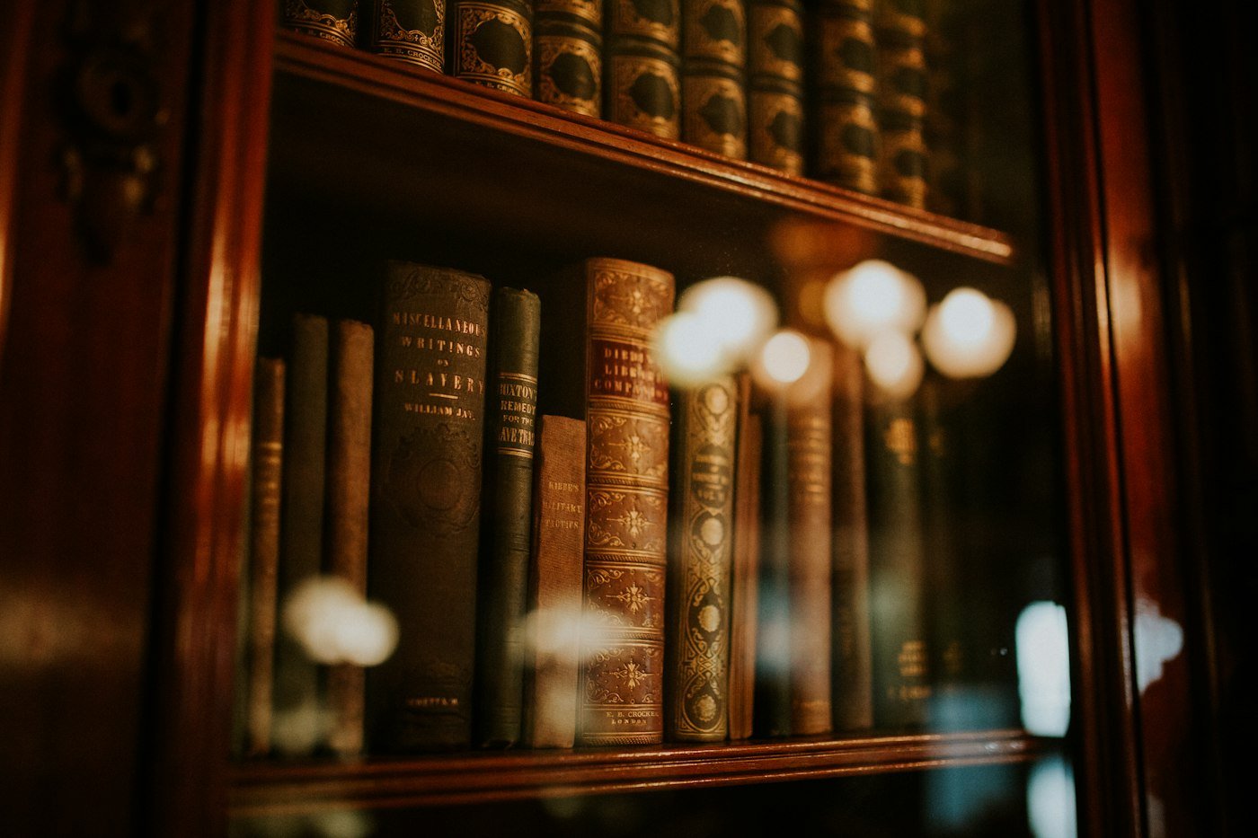 Legal reference library with bound law books